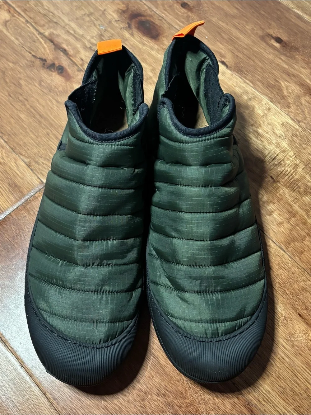 Men's Greys Ripstop Slip-On All-Season Slipper Boot Shoes Olive Green - Size 9
